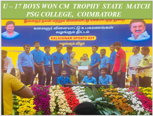 U-17 Boys Won CM Tropy State Match PSG College, Coimbatore (24-25)