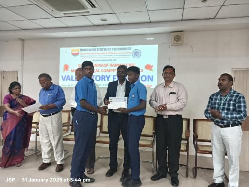 RAMCO INSTITUTE OF TECHNOLOGY SRINIVASAN RAMANUJAN MATHEMATICAL COMPETITIONS - 2025